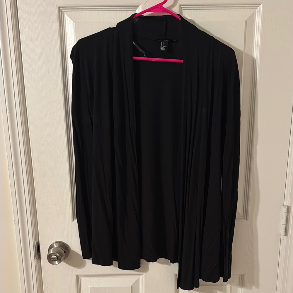 Forever 21 Black Open-Front Cardigan